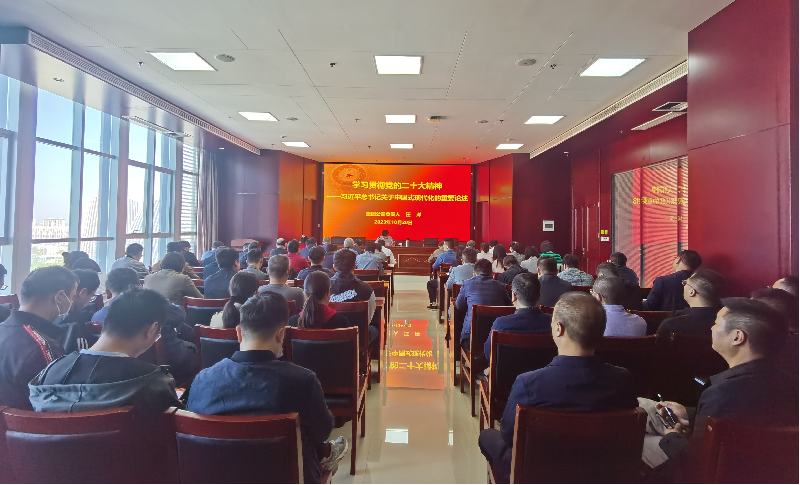 紧跟核心强忠诚 在深学细悟中坚定信仰信念 ——拼搏在线官网-拼搏(中国)
负责人汪洋同志为全体党员讲授主题教育专题党课